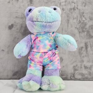 BAB Purple Cloud Frog with Tie Die outfit, Build a bear workshop, stuffed animal